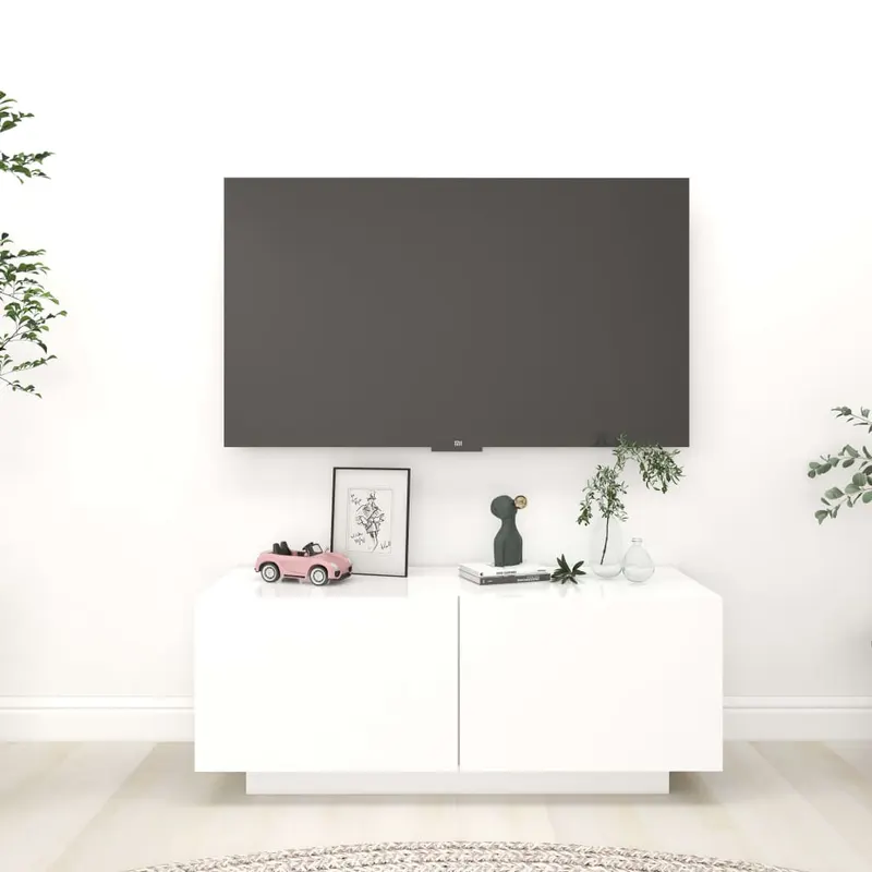 comoda tv, alb, 100x35x40 cm, pal