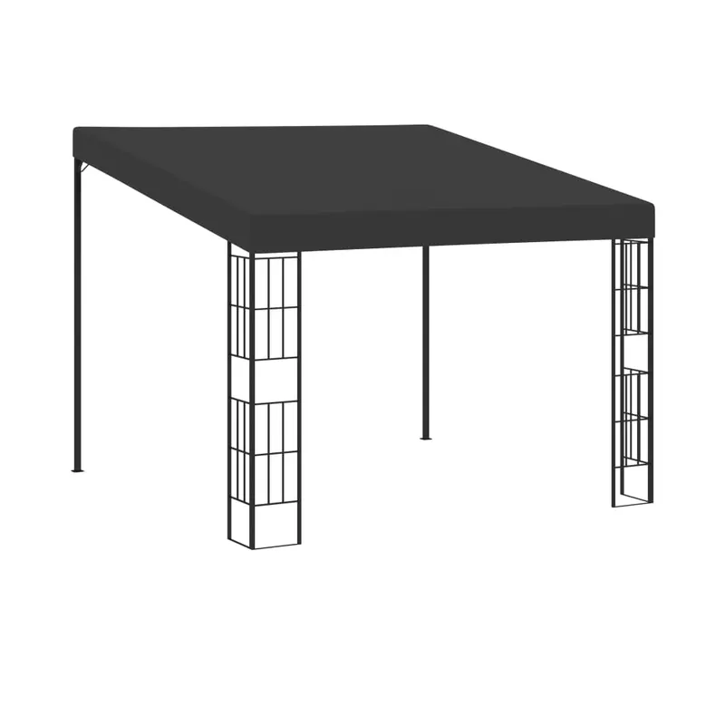 pavilion de perete, antracit, 3 x 3 m, material textil