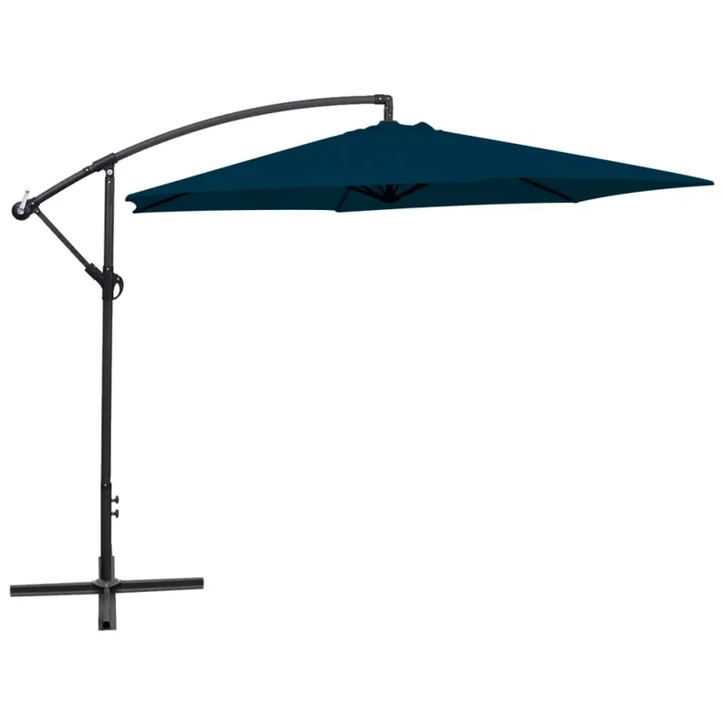 umbrela de soare de gradina in consola, albastru, 3 m