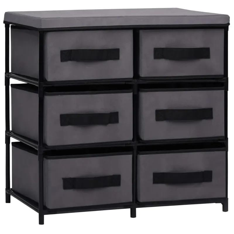 dulap depozitare cu 6 sertare, gri, 55x29x55 cm, otel