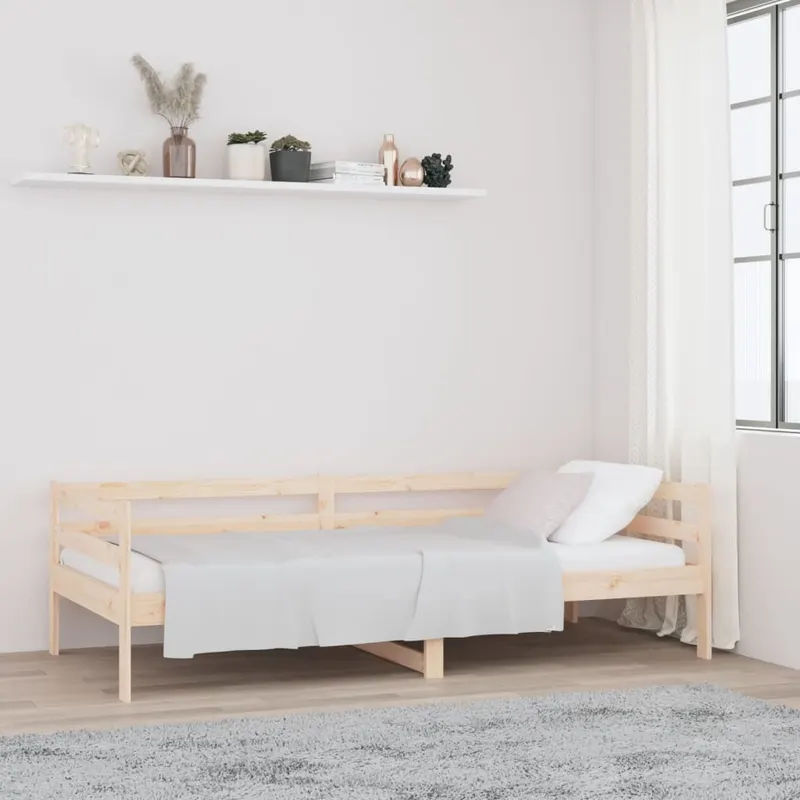 pat de zi fara saltea, 80x200 cm, lemn masiv pin
