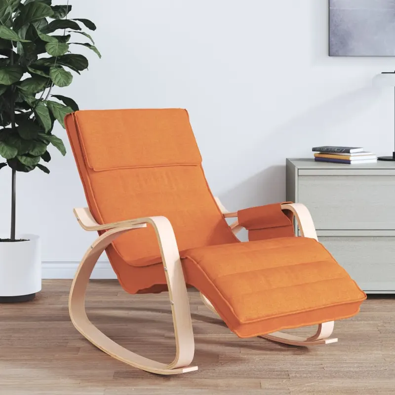 scaun balansoar, galben inchis, material textil