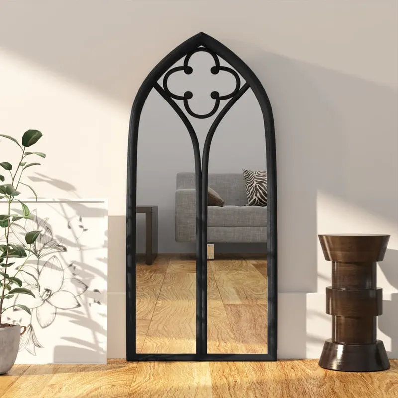 oglinda, negru, 70x30 cm, fier, utilizare in interior