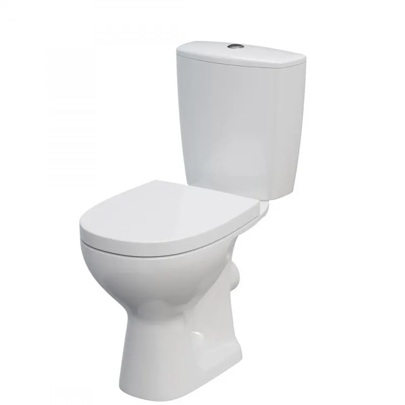 Set vas wc stativ Cersanit, Arteco New, cu Clean On, rezervor si capac Soft Close inclus