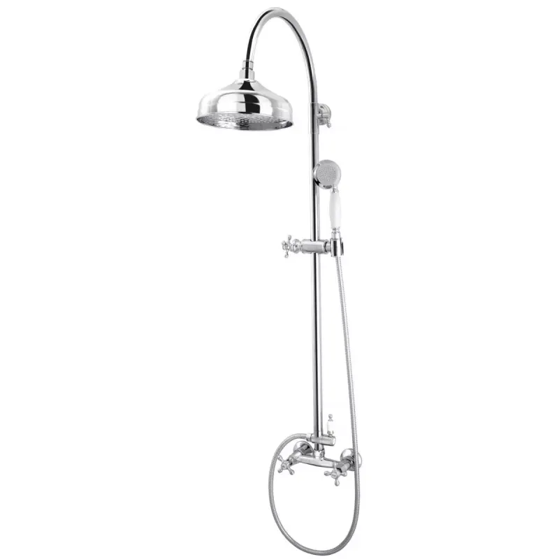 Sistem dus Fdesign Lacrima, aparent, 205 mm, 1 functie, crom, FD1-LRA-7SET1-11