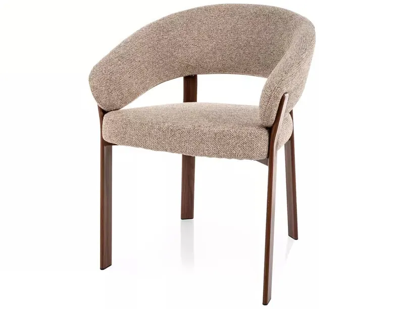Scaun BELVORE WALNUT LEGS - Taupe