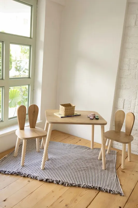 Mobilier Iepuraș Set de două scaune 30x25 - Maro