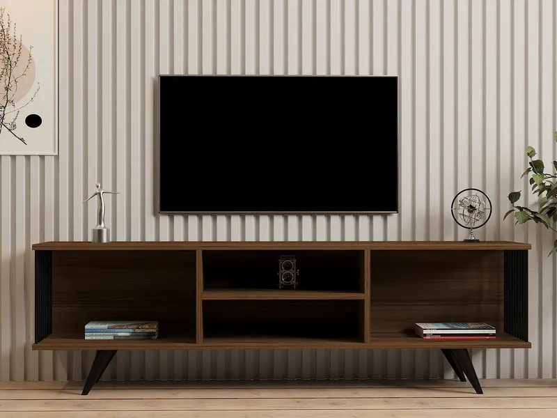 Comodă TV Josef, Diverse culori, 160x40x49 cm - Nuc