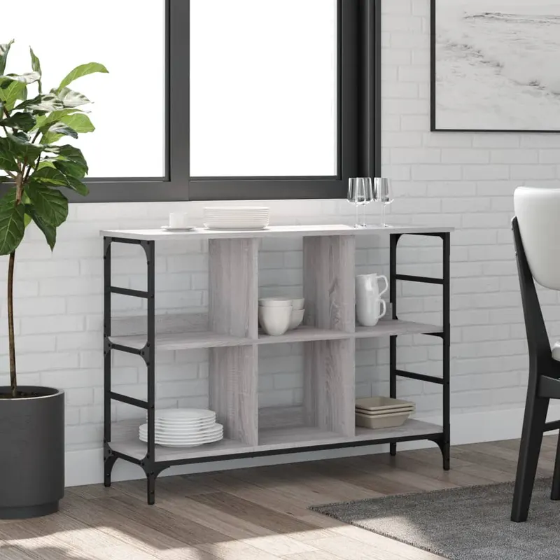 servanta, gri sonoma, 102x32x73,5 cm, lemn prelucrat