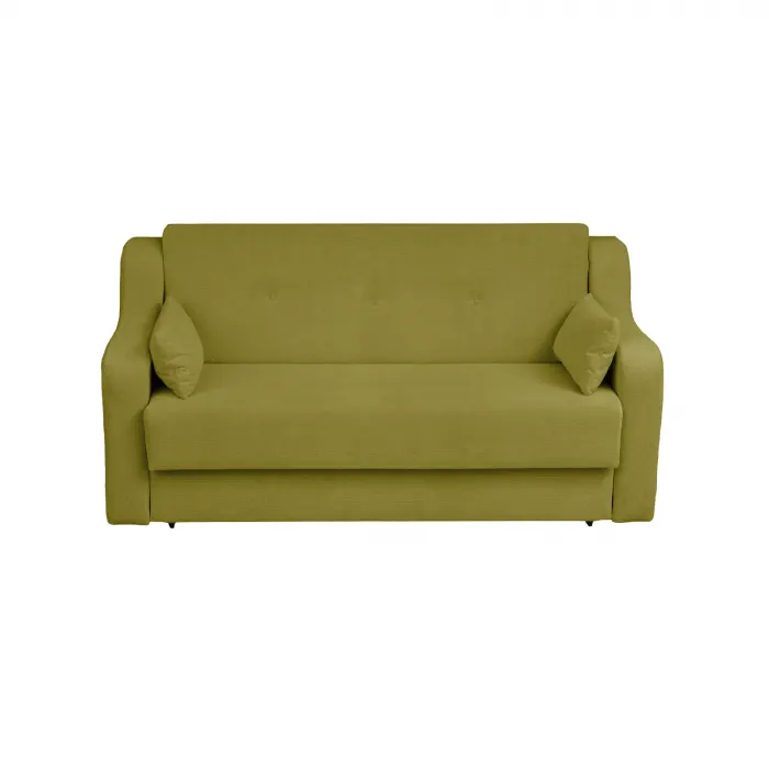 Canapea extensibila GINA XL II, 3 locuri, cu arcuri si lada depozitare, verde deschis, 190x100x95 cm