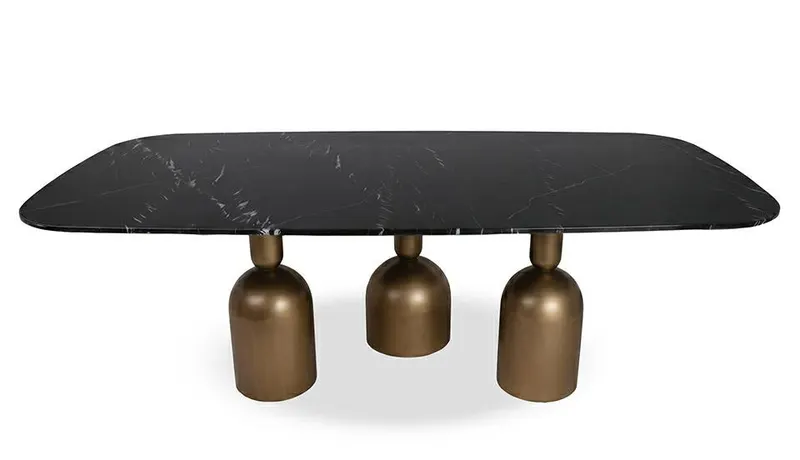 Masa LORNIN 240 x 120 CM - Negru/Gold / 240x120cm