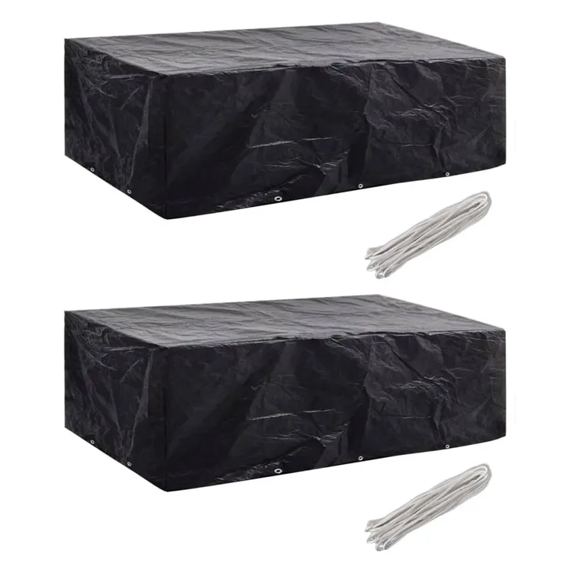 huse mobilier gradina 2 buc. 300x140cm set poliratan 10 ocheti