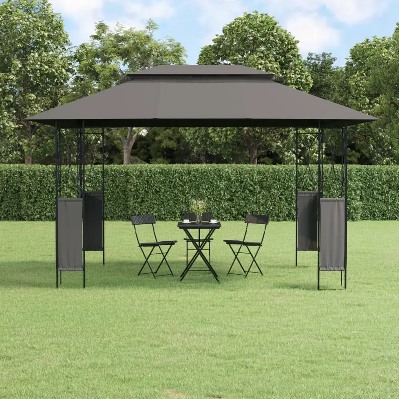 foisor cu acoperis, antracit, 400x300x270 cm, otel