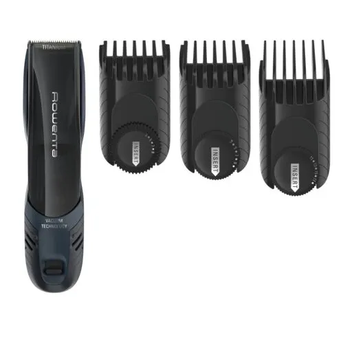 Aparat de tuns AirForce Ultimate TN9320F0, sistem vacuum, lame inox, tehnologie Ultra Sharp, pieptene ajustabil, precizie 1mm, albastru negru