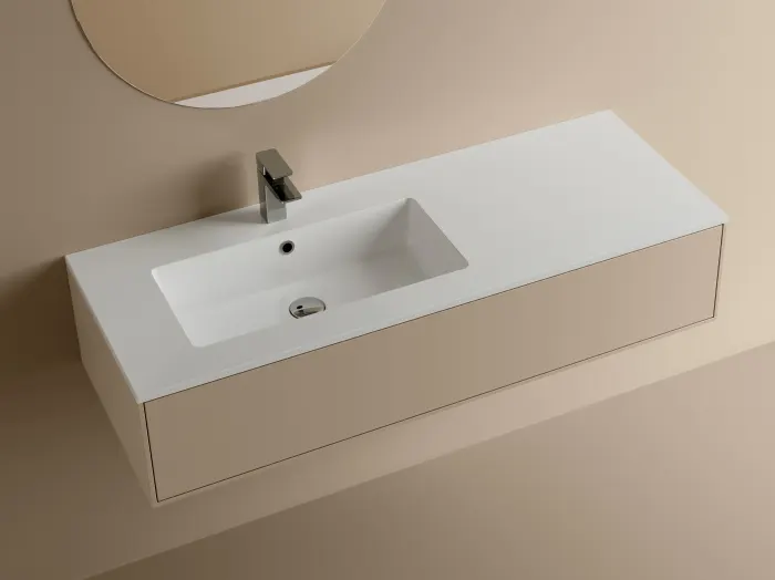 Lavoar din compozit 121 x 46 cm, cu orientare stanga, Expo