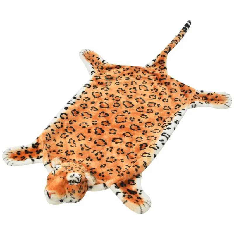 covor cu model leopard 139 cm plus maro