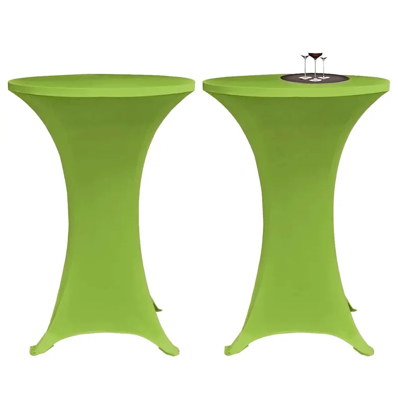 husa elastica pentru masa, 2 buc., verde, 80 cm