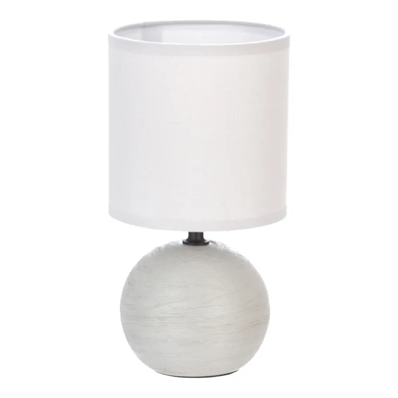 Lampa de masa PWL-1210, ceramica, Gri - Negru, 13x25 cm - Gri