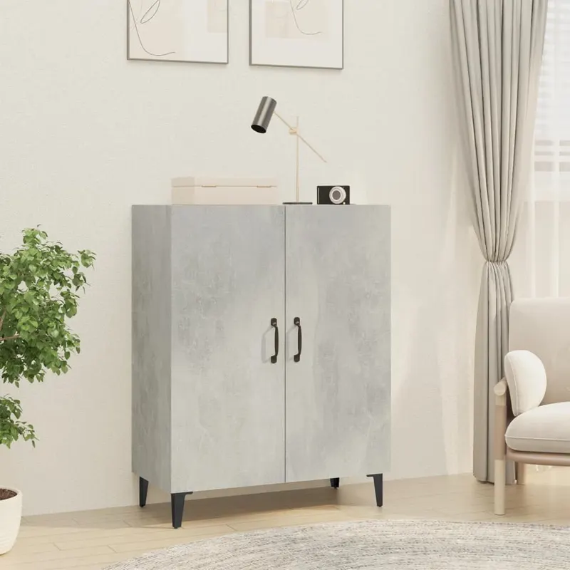 servanta, gri beton, 70x34x90 cm, lemn prelucrat
