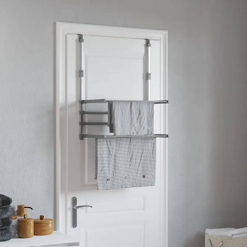 suport de uscare pentru balcon, 54x25x42 cm, aluminiu