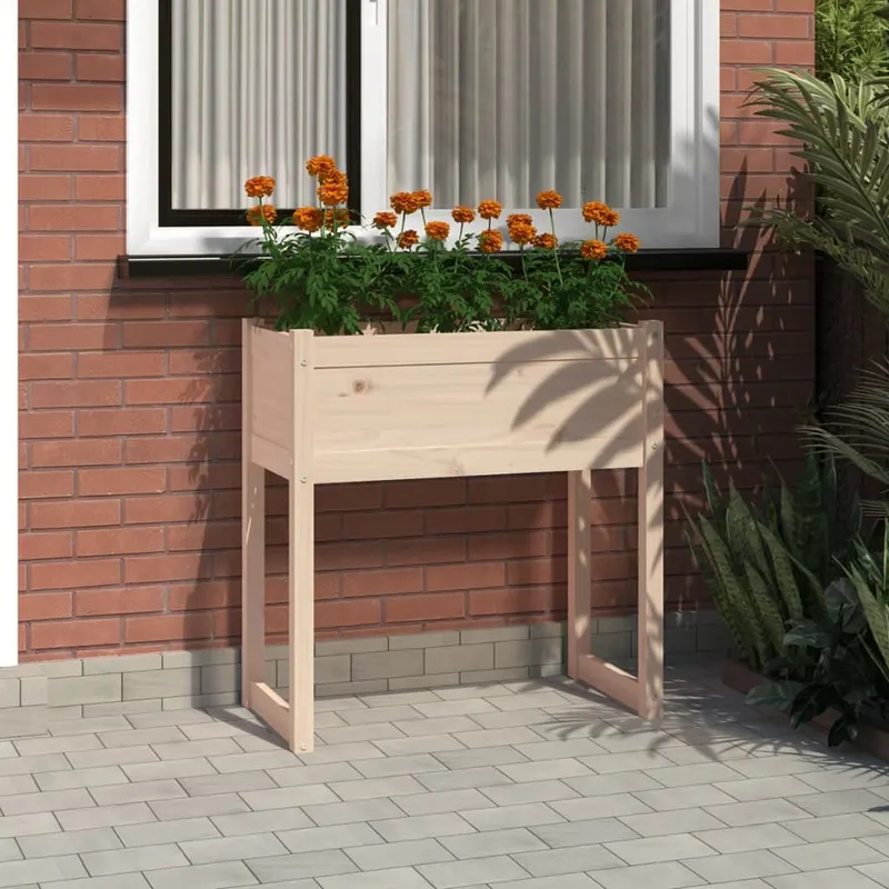 jardiniera, 78x40x81 cm, lemn masiv de pin