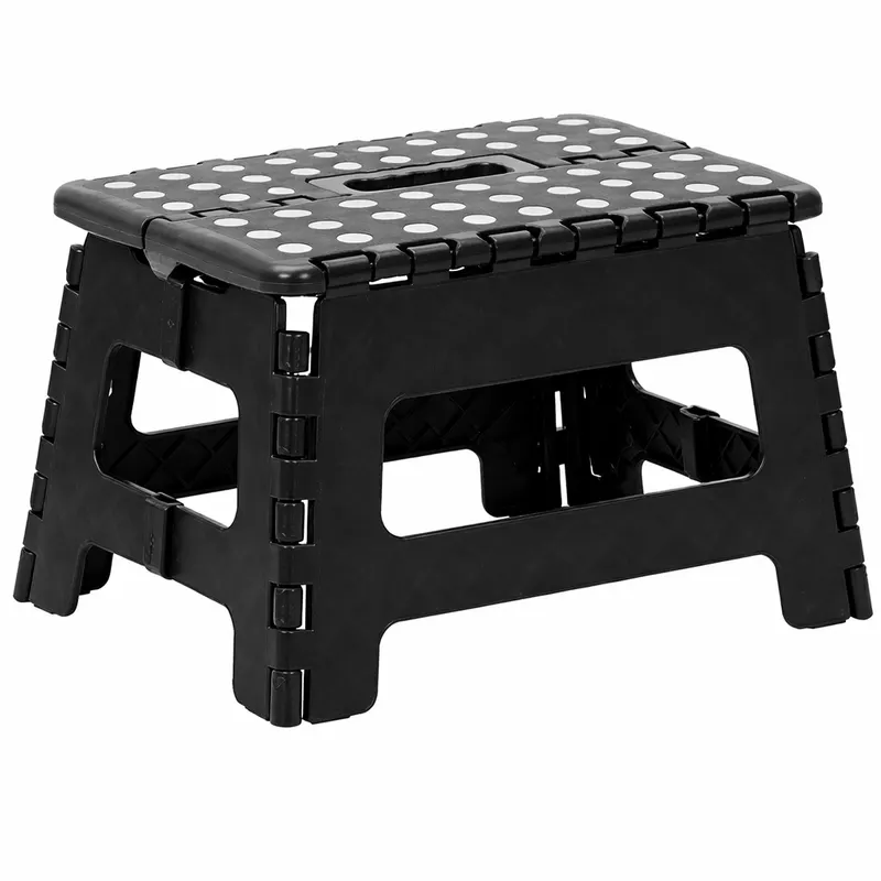 Scaun inaltator multifunctional tip scara antiderapant, 22 cm, maxim 150 kg, alb negru