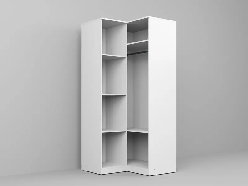 Dressing dormitor de colt Alb 86,8/89 cm