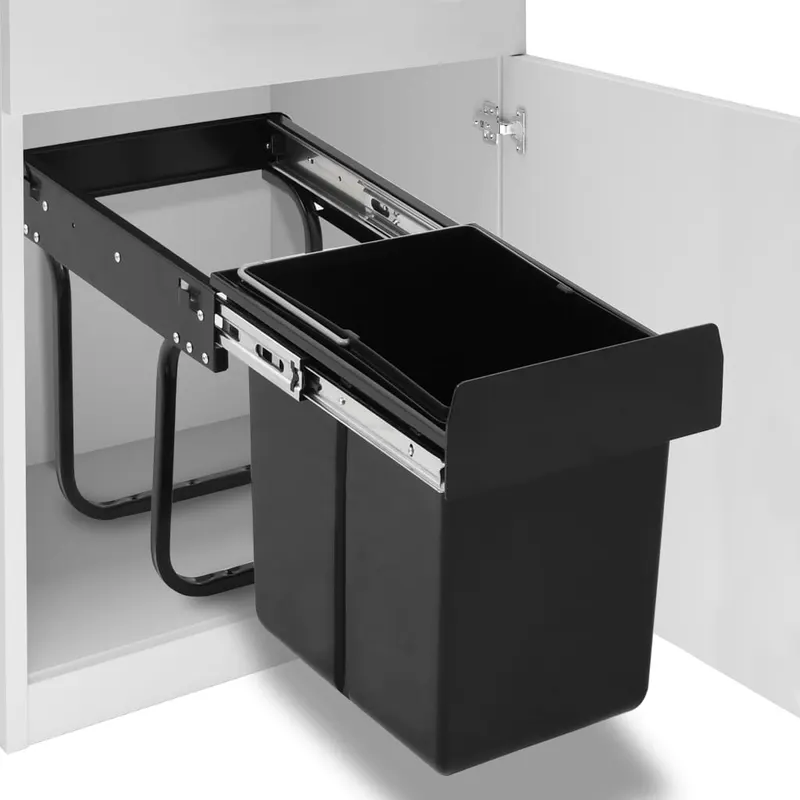cos gunoi retractabil pentru dulap bucatarie, silentios, 20 l