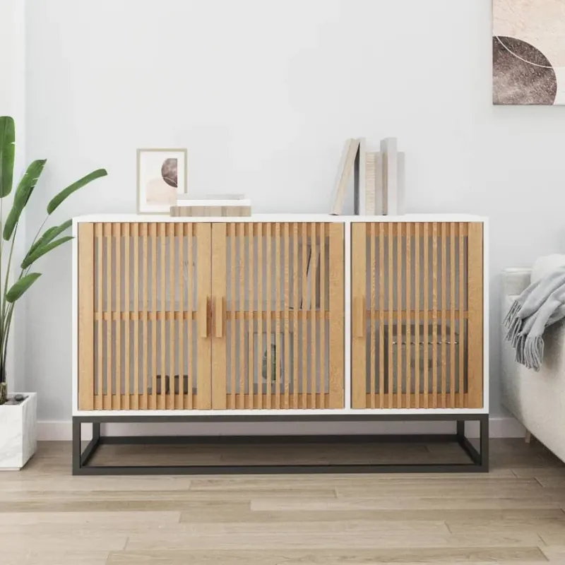 Dulap, alb, 105x30x65 cm, lemn prelucrat