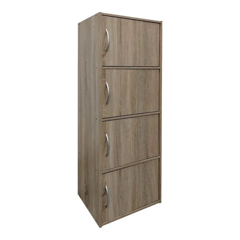 Dulap coloana Soline, Lemn, Alb - Stejar, 40x34x120 cm - Stejar