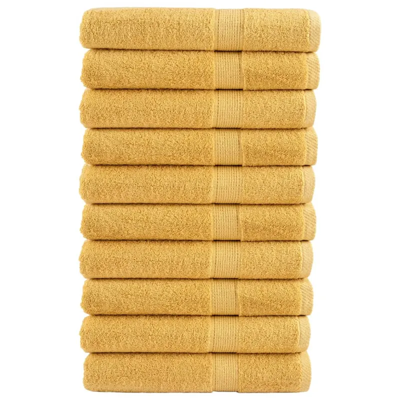 prosoape premium solund 10 buc auriu 100x200cm 600gsm
