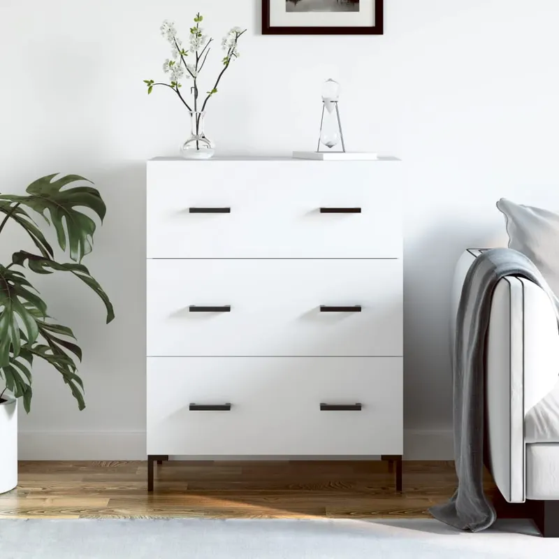 servanta, alb, 69,5x34x90 cm, lemn compozit