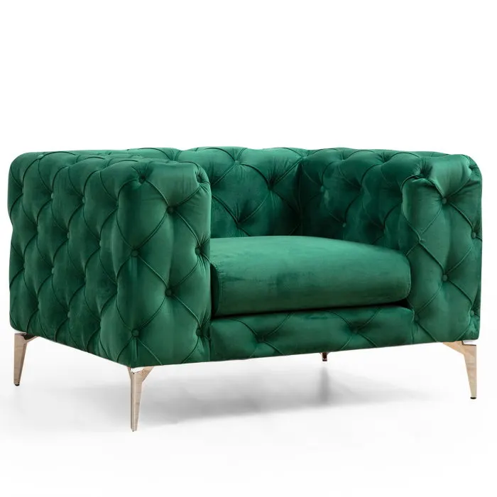 Fotoliu fix COMO, verde, 108x70x90 cm