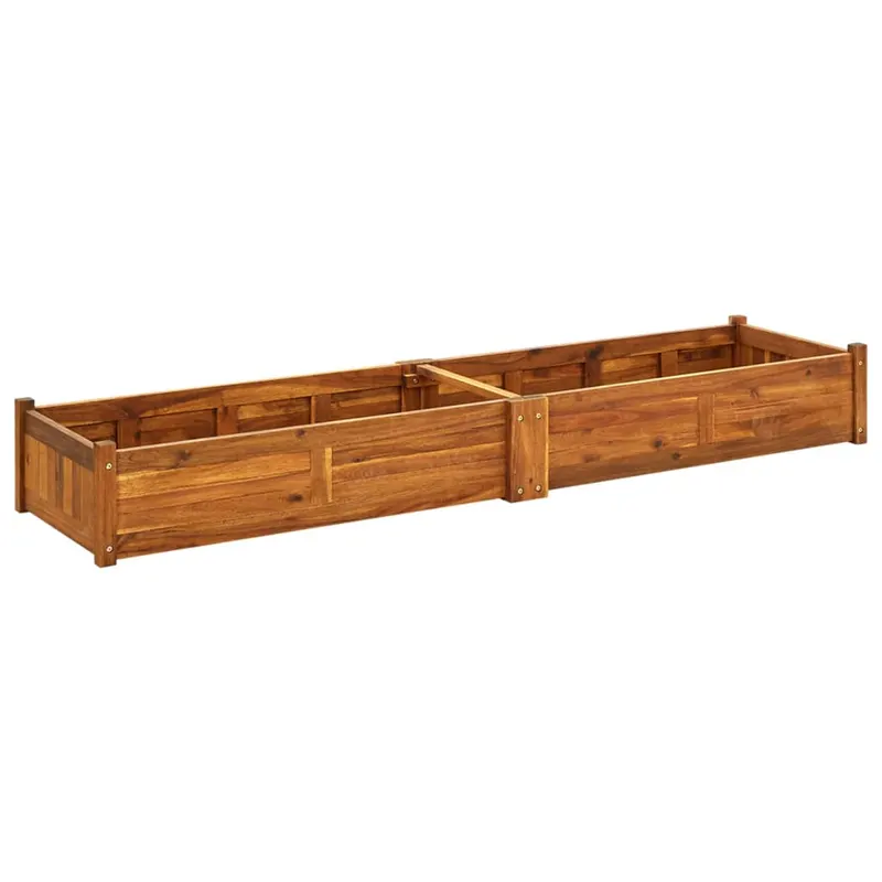 strat inaltat de gradina, 200x50x25 cm, lemn de acacia