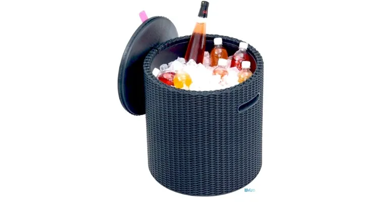 Masuta de bar Cool Stool Antracit cu spatiu depozitare Keter 230905