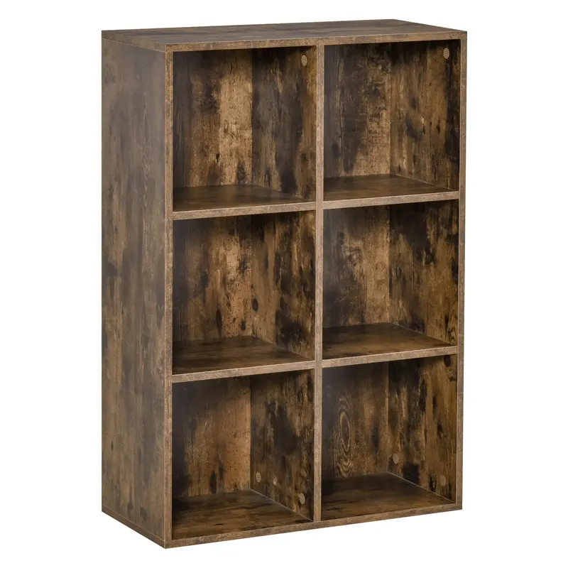 HomCom biblioteca de perete, stil industrial, 65,5x30x97,5 cm | RO