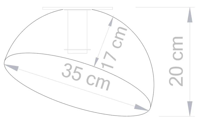 Plafoniera CHRISTA GOLD - Ø 35cm