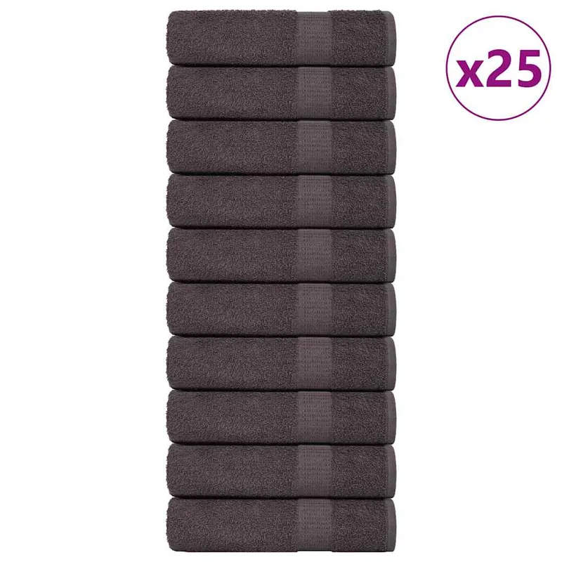 prosoape de baie 25 buc antracit 100x150cm 360 g/m2 100% bumbac