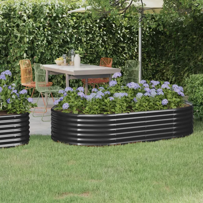 strat inaltat gradina 175x100x36 cm otel vopsit electrostatic