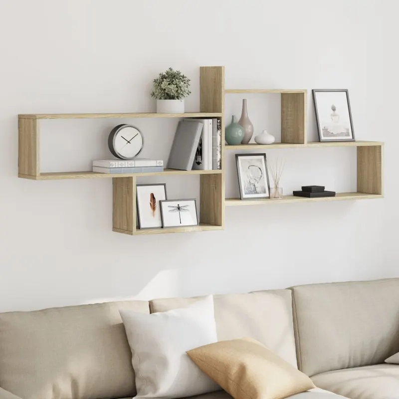 raft de perete, stejar sonoma, 167,5x18x68 cm, lemn prelucrat