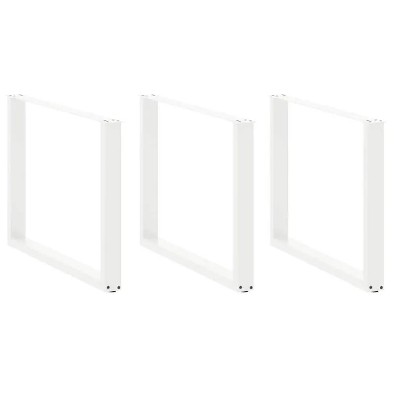 picioare masuta cafea in forma u 2 buc alb 100x(72-73) cm otel
