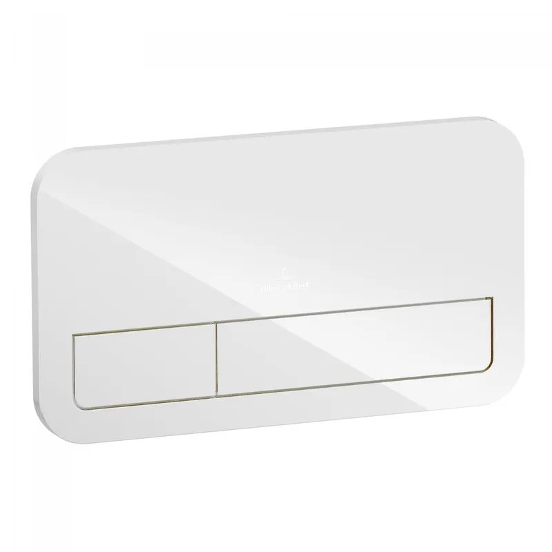 Clapeta WC Villeroy Boch ViConnect, dubla, 269 x 161 mm, sticla, lucios, alb, 922400RE