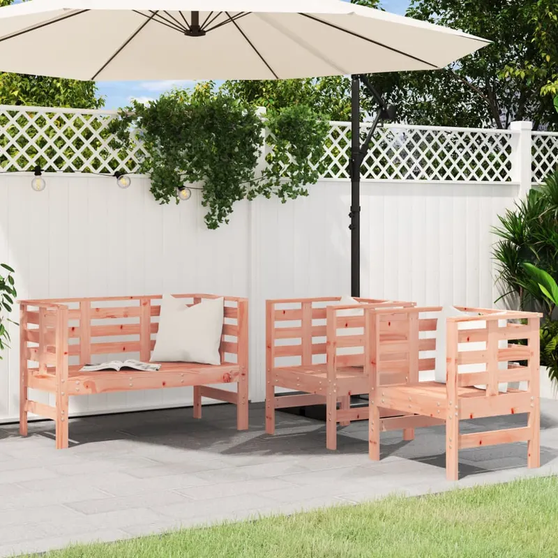 Set mobilier de gradina, 3 piese, lemn masiv douglas
