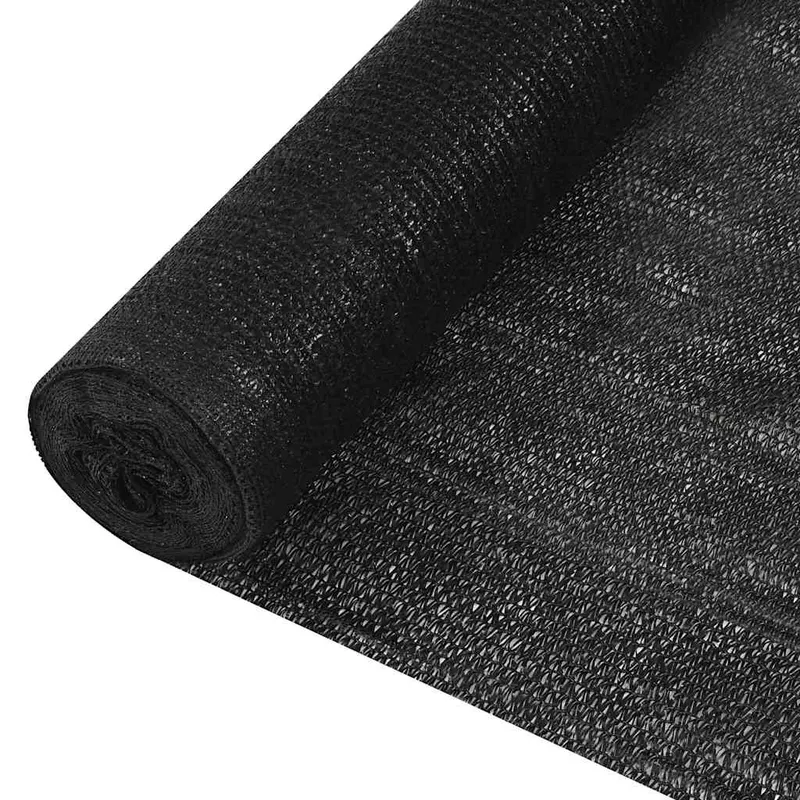 Plasa protectie intimitate, negru, 3,6x25 m, hdpe, 195 g/m2