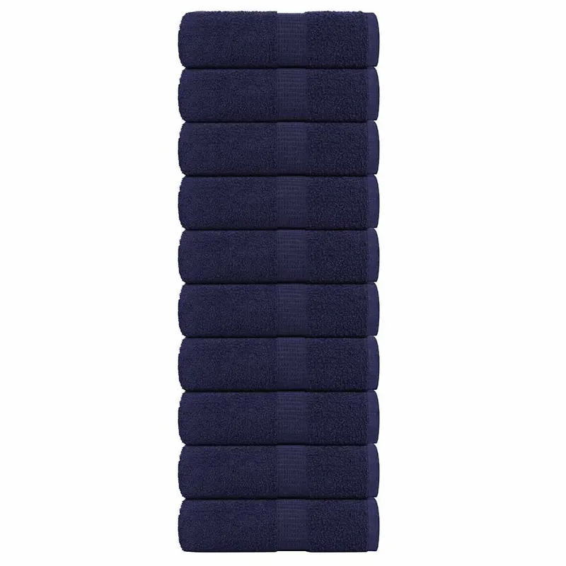Prosoape de oaspeti, frogn, albastru marin, 10 buc., 30x50 cm, 360 g/m2