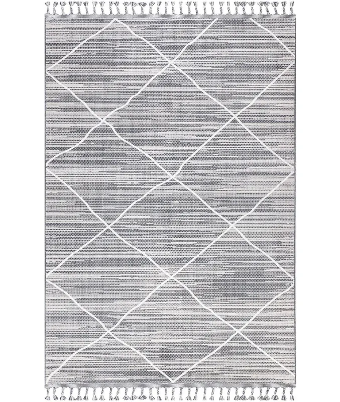⁠Covor de hol / bucatarie 75540A, Gri - Multicolor / Gri
