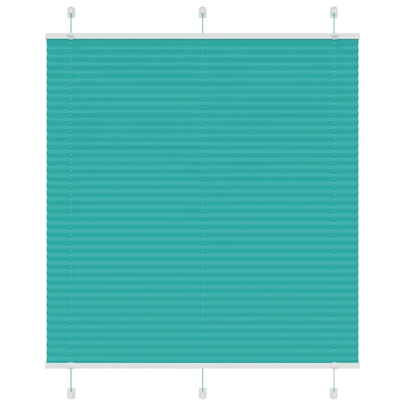 jaluza plisata verde petrol 120x150 cm latime tesatura 119,4 cm