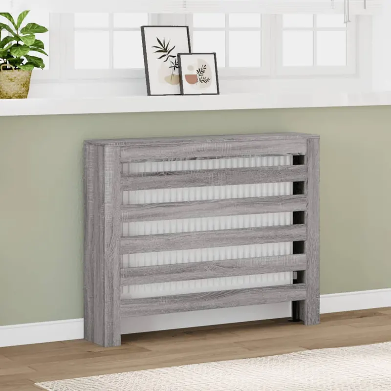 masca pentru calorifer gri sonoma 104x20x82 cm lemn prelucrat
