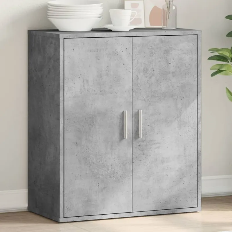 servanta, gri beton, 79x38x80 cm, lemn compozit