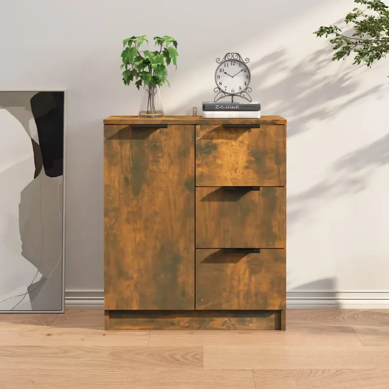 servanta, stejar fumuriu, 60x30x70 cm, lemn prelucrat